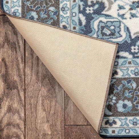 Well Woven Kings Court Gene Traditional Medallion Blue Machine Washable Indoor/Outdoor 2'7" x 9'10" Runner Rug in Saudi Arabia