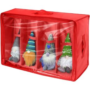 صندوق تخزين تماثيل عيد الميلاد من ديماو لكسارة البندق، حاوية تخزين لكسارة البندق، يحمل 4 تماثيل تصل إلى 16 بوصة صندوق تخزين ملحقات عيد الميلاد قابل للطي in Kuwait