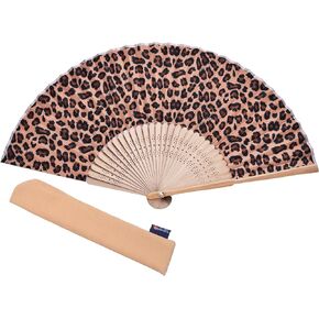 Hand Fan Bamboo Printed Pattern Folding Fan For Party Wedding Gift Glazed Tile