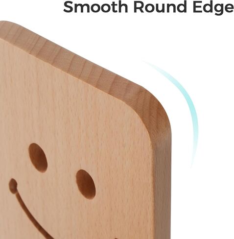 Sunolga 2 Pairs Black Walnut Wood Book Ends with Non-Skid Pad and Detachable Design 5.1 Inches Heavy Duty Book Ends for Functional Organization and Decor, Desk Organizers and Accessories, Smiley Face in Kuwait