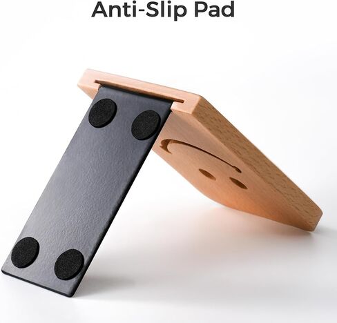 Sunolga 2 Pairs Black Walnut Wood Book Ends with Non-Skid Pad and Detachable Design 5.1 Inches Heavy Duty Book Ends for Functional Organization and Decor, Desk Organizers and Accessories, Smiley Face in Kuwait