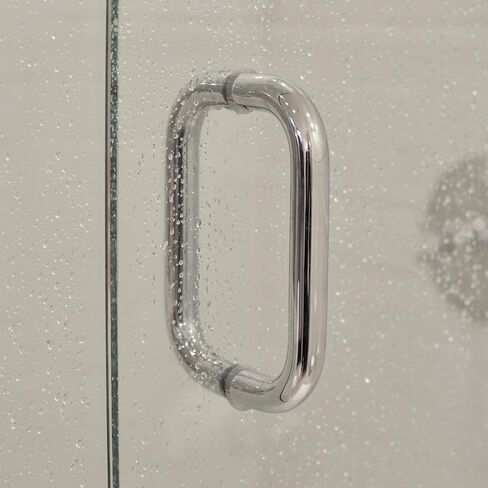 مقبض سحب من الزجاج والمرآة مقاس 6 بوصات من الخلف إلى الخلف على شكل حرف C مع لمسة نهائية من الكروم لباب الدش in Kuwait