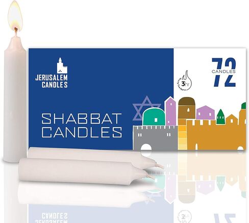 Shabbat Candles - Traditional Shabbos Candles - 3 Hour - 4-Pack x 72 Count, (288 Candles) in Kuwait