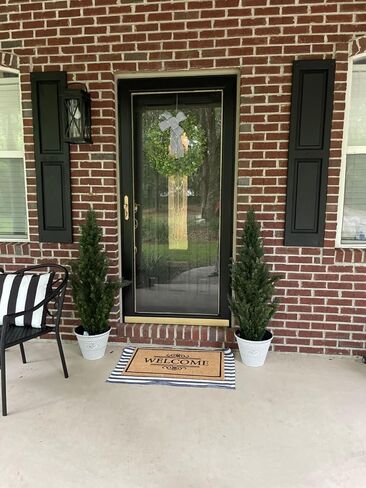 Pre-Potted 4' Artificial Cedar Topiary Outdoor Indoor Tree (Pack of 2) in Kuwait