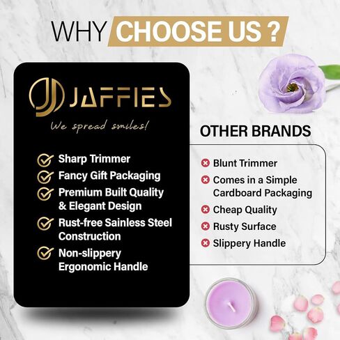 JAFFIES Candle Wick Trimmer, 3 in 1 Candle Accessory Set Used As Candle Care Kit Includes Candle Wick Dipper, Candle Snuffer & Candle Wick Cutter for Smoke-Free Flame to Gift a Candle Lover(Rose Gold) in Saudi Arabia