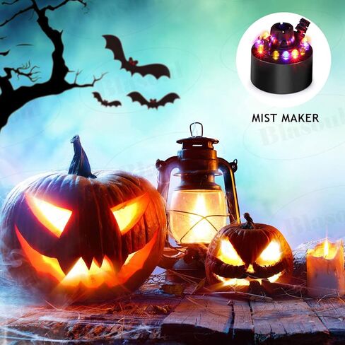 صانع رذاذ Gutecomuik، 12 مصباح LED للنافورة الداخلية، جهاز ضباب صغير للبركة، جهاز ترطيب الهواء مثالي لبركة نافورة المياه، الهالوين، ديكور عيد الميلاد in Kuwait