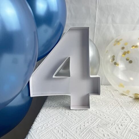 10"Cardboard Number Mache Chocolate Covered Strawberries Fillable Sweets Candy Container Box (White, 0) in Saudi Arabia