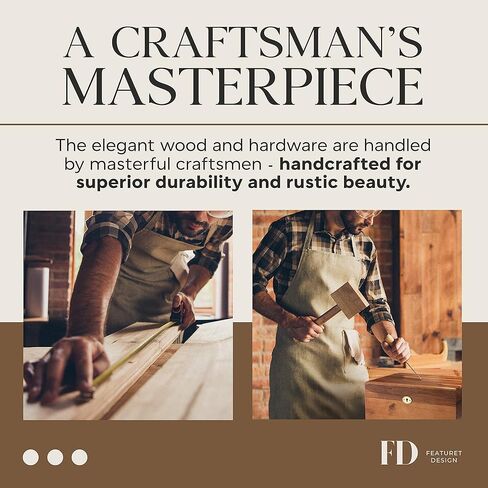 صندوق تخزين خشبي بغطاء مفصلي ومفتاح قفل - صندوق تذكاري كبير فاخر من اكاسيا بلمسة نهائية غير لامعة - لتخزين المجوهرات والالعاب والتذكارات في قفص مزخرف جميل - 11 × 8.5 × 5 انش in Kuwait