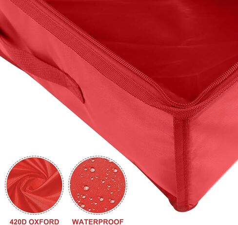 صندوق تخزين تماثيل عيد الميلاد من ديماو لكسارة البندق، حاوية تخزين لكسارة البندق، يحمل 4 تماثيل تصل إلى 16 بوصة صندوق تخزين ملحقات عيد الميلاد قابل للطي in Kuwait