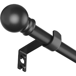 SMODBRODRE Curtain Rods for window 32 to 48, Nickel 5/8 inch Splicing Curtain Rods, Single Window Curtain Rod Set with Brackets, Decorative Blackout Metal Curtain Rods