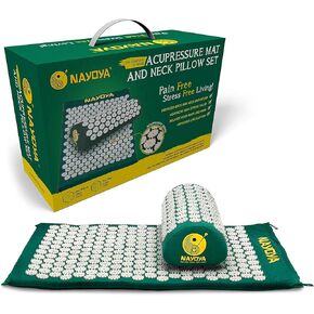 نايويا مجموعة وسادة ووسادة لتخفيف الام الظهر والرقبة من بيلابيبي - تخفف التوتر والظهر والرقبة وآلام الورك- تأتي في شنطة حمل للتخزين والسفر - كما رأينا في الولايات المتحدة الامريكية اليوم، ابيض in Kuwait