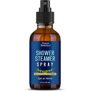 Eucalyptus, Peppermint Shower Steamer Spray 2 fl oz - Aromatherapy Shower Mist for Spa, Made from Pure and Natural Essential Oils, Refreshing Aroma for Clear Breathing, Enhances Mood - Nexon Botanics in Saudi Arabia