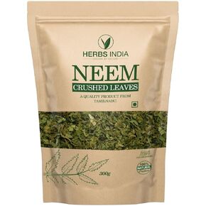Neem Leaves Crushed (Not Powder), Good to Make Fresh Neem Leaf Tea 300 Grams (10.6 Oz), Herbal Supplements - HerbsIndia in Saudi Arabia