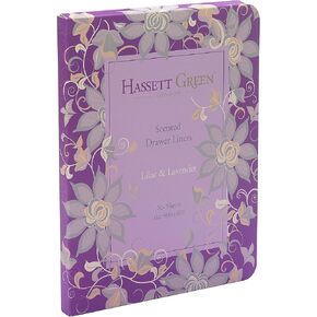 بطانات الأدراج المعطرة من هاسيت جرين لندن - عطر الليلك واللافندر - عبوة واحدة مكونة من 6 ورقات مقاس 23.6 × 15.75 بوصة in Kuwait