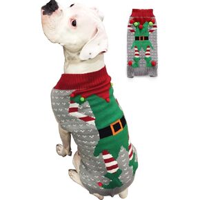 BOBIBI Dog Sweater for Christmas Cartoon Reindeer Pet Cat Winter Knitwear Warm Clothes Medium in Kuwait