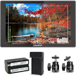 شاشة Lilliput A11 المحمولة للصور والفيديو مقاس 10.1 بوصة بدقة 4K | شاشات عرض عالية الدقة مقاس 1920 × 1200 مع مدخل/مخرج HDMI 1.4b، وحامل تثبيت الكاميرا الصغيرة، ومجموعة حزمة البطارية والشاحن in Kuwait