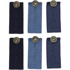 Denim Waistband Extenders for Pants, Shorts & Skirts - Button on for an Extra Inch of Breathing Room & Waistline Comfort in Saudi Arabia