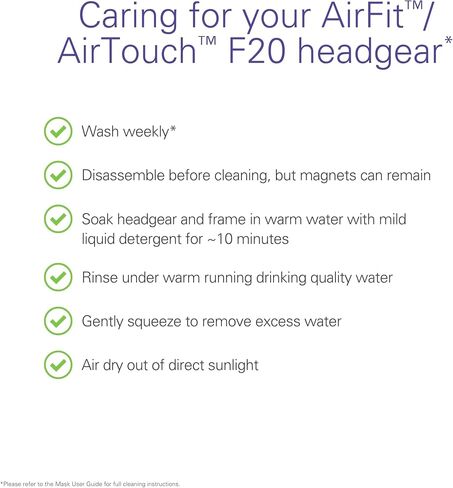 ResMed AirFit/AirTouch F20 Full Face Replacement Headgear - Small, Pink in Saudi Arabia