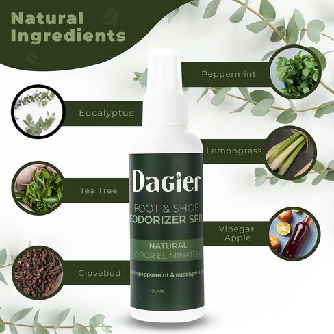 DAGIER - مزيل رائحة القدم، مزيل رائحة القدم للقدمين، أحذية رذاذ الرائحة، إزالة رائحة الأحذية، مزيل الروائح الكريهة للأحذية، أفضل مزيل لرائحة الأحذية، رذاذ مزيل رائحة الأحذية للأحذية النتنة in Kuwait