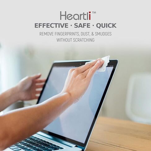 مناديل تنظيف العدسات الفاخرة المرطبة مسبقًا من هارتلي، سريعة الجفاف، مغلفة بشكل فردي لنظارات العين والشاشات وعدسات الكاميرا - تنظف، وتطهر، وخالية من الخطوط، وخالية من الوبر، ومناديل غير قابلة للخدش (200) in Kuwait
