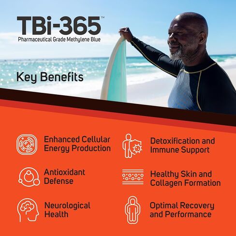 وقود الأسد TBi-365 أقصى قوة لصحة الدماغ والدعم الخلوي - الميثيلين الأزرق، الجلايسين، NAC، النياسيناميد - تحسين وظائف الدماغ والتركيز والذاكرة - 60 قرصًا in Saudi Arabia