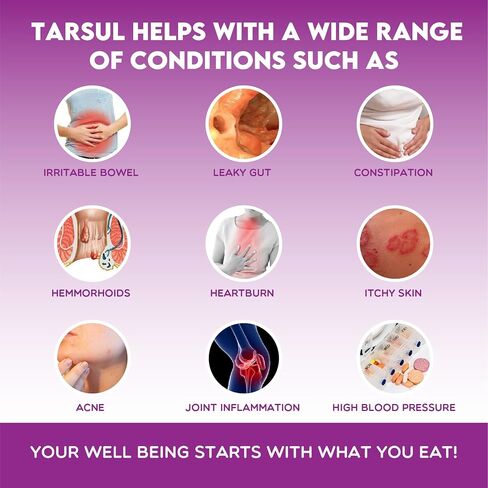 مكمل غذائي Tarsul الكل في واحد - تركيبة حاصلة على براءة اختراع مصنوعة من كريم التارتار النقي وكبريت MSM العضوي لتعزيز دفاع الجسم والصحة العامة للأمعاء والجلد والقلب والمفاصل - 60 كبسولة in Kuwait