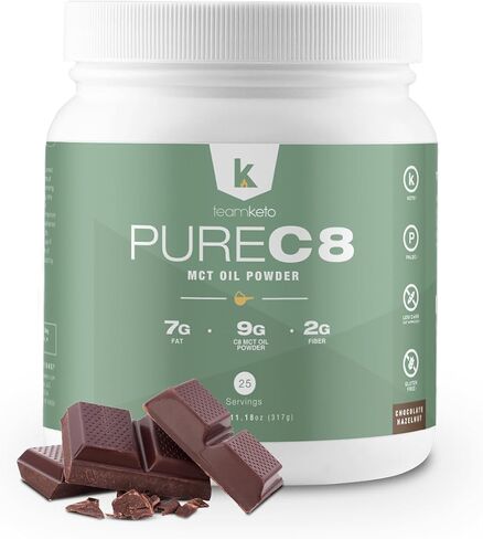 TeamKeto C8 MCT Oil powder – Unflavored Ketogenic MCT Coffee Creamer- Vegan-Friendly, Non-GMO, Gluten Free & Made in a GMP Compliant, FDA Registered Facility- Perfect in Coffee, Tea & Shakes 270g in Saudi Arabia