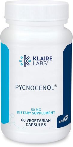 بيكنوغينول 50 ملغ من Klaire Labs - مكمل مضاد للأكسدة مضاد للحساسية مع مستخلص لحاء الصنوبر البحري الفرنسي - خالي من الغلوتين والصويا 50 ملغ من مستخلص البيكنوغينول (60 كبسولة) in Saudi Arabia