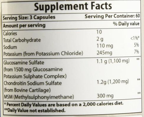 Best Naturals، مكملات الجلوكوزامين كوندرويتين ومكملات المفاصل MSM، 2600 مجم لكل وجبة، (180 قطعة (عبوة من 3)) in Saudi Arabia