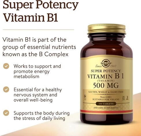 SOLGAR Vitamin B1 (Thiamin) 500 mg in Saudi Arabia