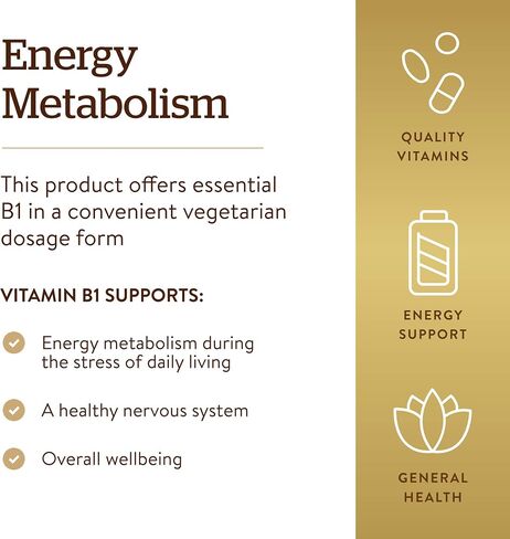 SOLGAR Vitamin B1 (Thiamin) 500 mg in Saudi Arabia