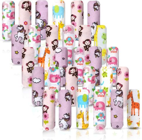 Muslin Baby Washcloths Set(12-Pack), Natural Cotton Infant Bath Towel, Soft Toddler Face Towel Gift Registry Newborn Baby Shower,9x9 Inches, Animal World (Square) in Kuwait