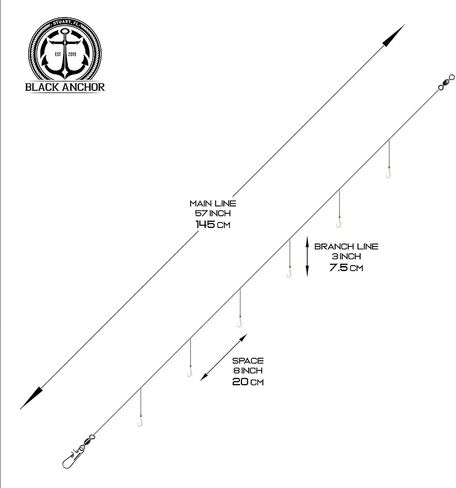 بلاك مرساة 10 عبوات من منصات سابيكي | صيد الأسماك في المياه المالحة هوك الطعم الحاد | مقاس #4، مقاس #6، أو مقاس #8 in Kuwait