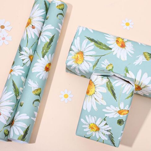 10 ورقات من Whaline، بطانات أدراج زهرة الأقحوان، بطانات أرفف معطرة بالشاي الأبيض، بطانات ورقية للأدراج العطرية للمنزل، 19.5 × 14 بوصة in Kuwait