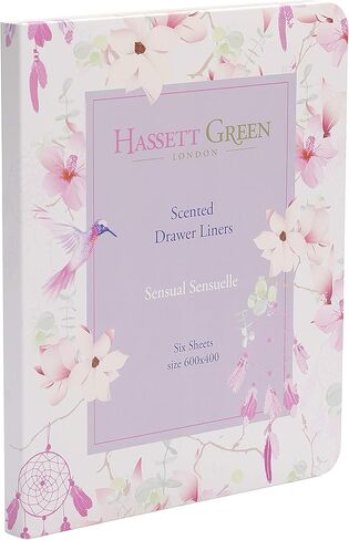 بطانات الأدراج المعطرة من هاسيت جرين لندن - عطر حسي حسي - عبوتين من 6 ورقات مقاس 23.6 × 15.75 بوصة (عبوة مزدوجة) in Kuwait