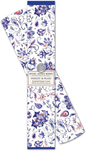 Michel Design Works Scented Drawer Liners, Paisley & Plaid Scented and Designed, for Everday Use in Kuwait