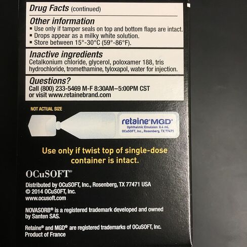 قطرات تشحيم العين الكاملة من أوكيسوفت ريتين إم جي دي، عبوات جرعة واحدة، 30 قطعة (عبوة من قطعتين) in Kuwait