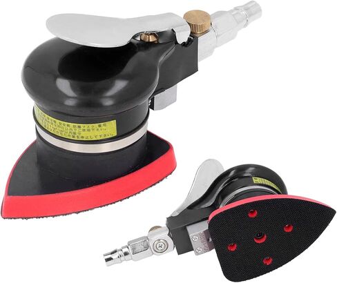 12000rpm Air Sander,Triangle Pneumatic Grinder, Mini Handheld Polisher for Wood Metal Random-Orbit Sanders in Kuwait