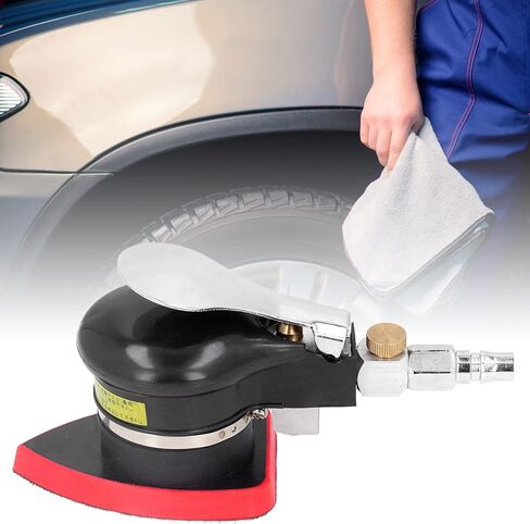 12000rpm Air Sander,Triangle Pneumatic Grinder, Mini Handheld Polisher for Wood Metal Random-Orbit Sanders in Kuwait