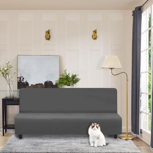 HDCAXKJ غطاء فوتون مقاوم للماء بنسبة 100%، غطاء أريكة فوتون قابل للغسل بالحجم الكامل، أغطية فوتون بدون ذراع، غطاء مرتبة فوتون مزدوج، واقي سرير فوتون، أغطية منزلقة بدون أذرع (رمادي داكن، كبير) in Kuwait