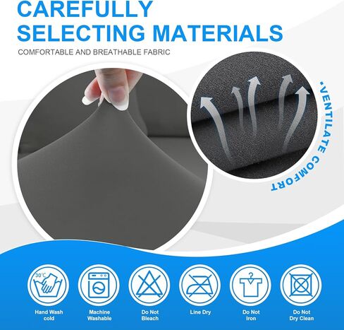 HDCAXKJ غطاء فوتون مقاوم للماء بنسبة 100%، غطاء أريكة فوتون قابل للغسل بالحجم الكامل، أغطية فوتون بدون ذراع، غطاء مرتبة فوتون مزدوج، واقي سرير فوتون، أغطية منزلقة بدون أذرع (رمادي داكن، كبير) in Kuwait