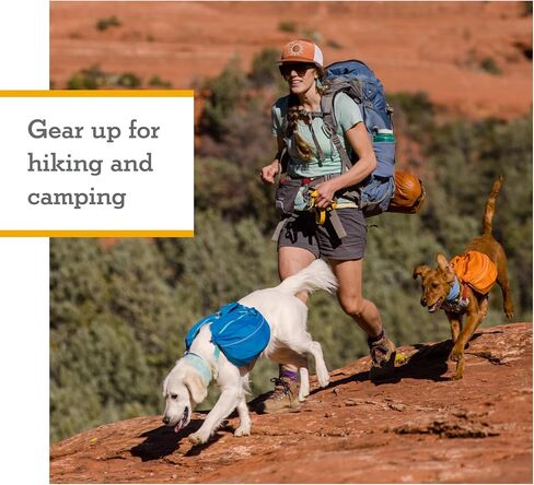 Ruffwear، حقيبة ظهر للكلاب، حقيبة للمشي لمسافات طويلة والتخييم مع حقائب سرج، غسق أزرق، كبير/كبير جدًا in Saudi Arabia