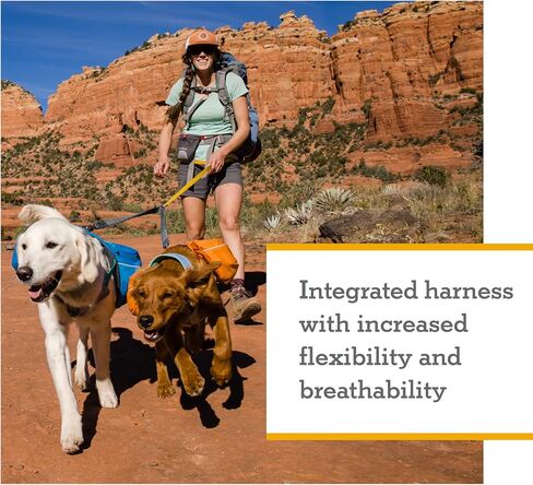 Ruffwear، حقيبة ظهر للكلاب، حقيبة للمشي لمسافات طويلة والتخييم مع حقائب سرج، غسق أزرق، كبير/كبير جدًا in Saudi Arabia