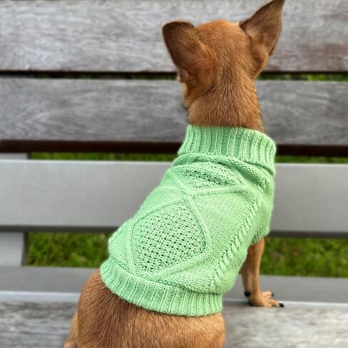 2 Pieces Dog Sweater for Small Dogs Chihuahua Clothes Winter Cute Knitwear in Kuwait