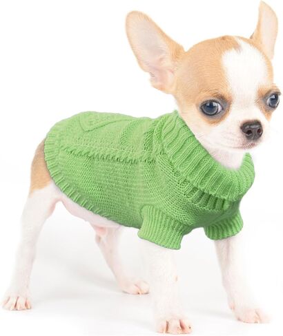 2 Pieces Dog Sweater for Small Dogs Chihuahua Clothes Winter Cute Knitwear in Kuwait