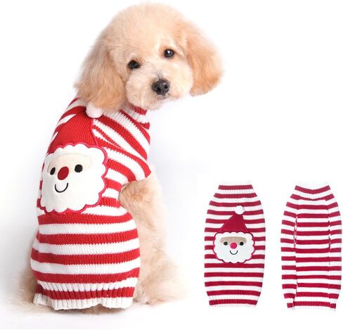 BOBIBI Dog Sweater for Christmas Cartoon Reindeer Pet Cat Winter Knitwear Warm Clothes Medium in Saudi Arabia