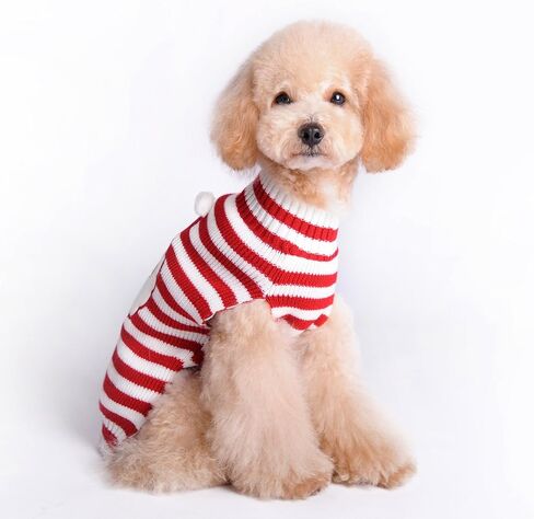 BOBIBI Dog Sweater for Christmas Cartoon Reindeer Pet Cat Winter Knitwear Warm Clothes Medium in Saudi Arabia