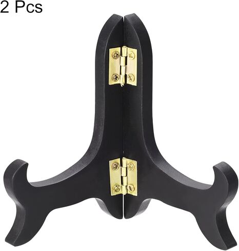 VEdusa 1 قطعة لوحة خشبية سوداء عرض تقف حامل حامل الصورة حامل ديكور مكتبة خشبية ديكور عرض حوامل عرض حامل لعرض إطار الصورة حامل الحامل (4 بوصة) in Kuwait