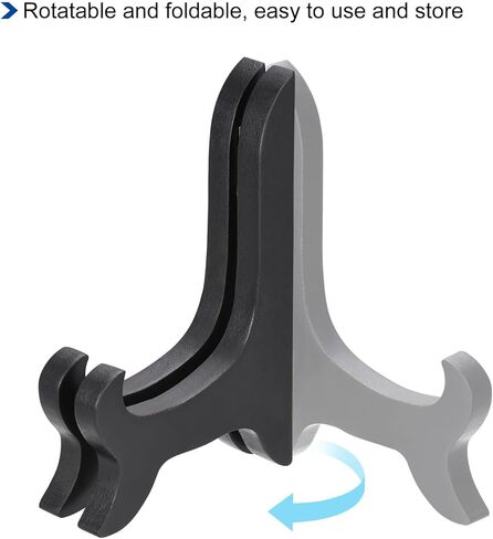 VEdusa 1 قطعة لوحة خشبية سوداء عرض تقف حامل حامل الصورة حامل ديكور مكتبة خشبية ديكور عرض حوامل عرض حامل لعرض إطار الصورة حامل الحامل (4 بوصة) in Kuwait