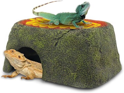 فودور الزواحف الحرارة الصخور إخفاء الكهف مخابئ الزواحف التي تسيطر عليها ثرموستاتي كهف حوض السمك ديكور الصخور سخان للسحالي والسلاحف والثعابين والزواحف والبرمائيات in Kuwait